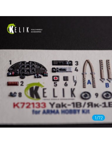 Yak-1B - interior 3D decals for Arma Hobby kit 