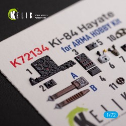 Ki-84 Hayate - interior 3D decals for Arma Hobby kit  2