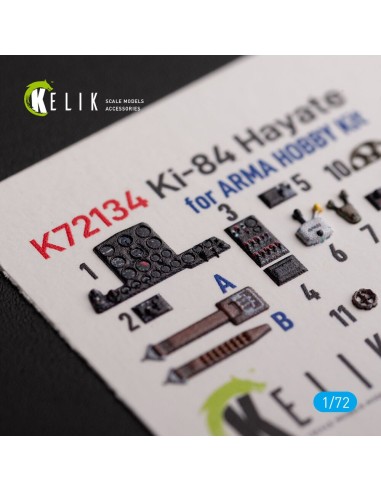 Ki-84 Hayate - interior 3D decals for Arma Hobby kit 