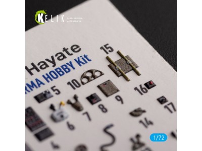 Ki-84 Hayate - interior 3D decals for Arma Hobby kit 