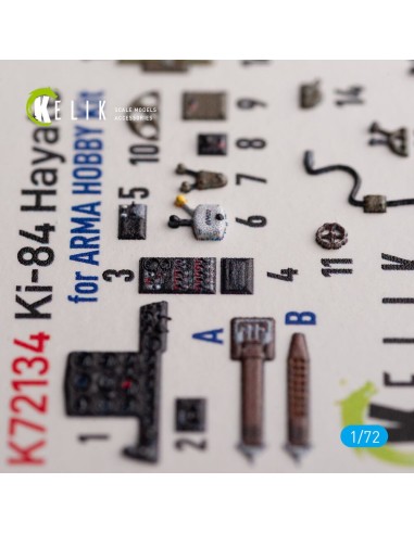 Ki-84 Hayate - interior 3D decals for Arma Hobby kit 