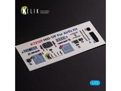 Mig-17 Fresco (Shenyang J5) - interior 3D decals for Airfix kit 
