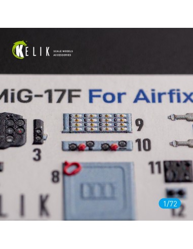 Mig-17 Fresco (Shenyang J5) - interior 3D decals for Airfix kit 