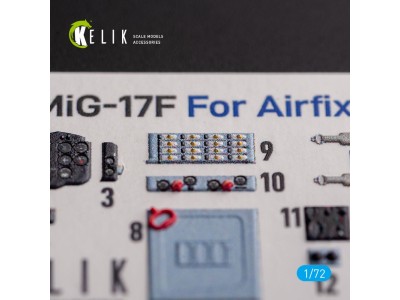 Mig-17 Fresco (Shenyang J5) - interior 3D decals for Airfix kit 