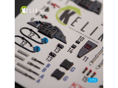 Me 163 B/S Komet - interior 3D decals for Hobby 2000/Academy kit 