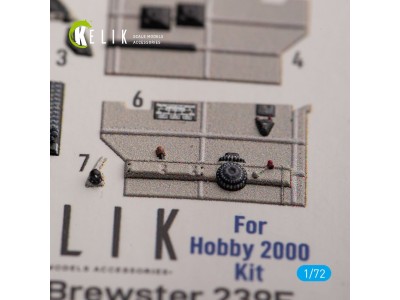 Brewster 239E - interior 3D decals for Hobby 2000/Hasegawa kit 