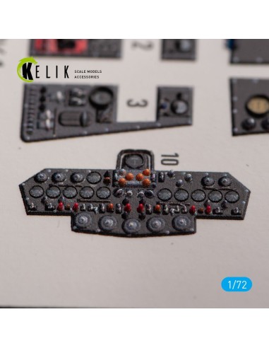 Vickers Valiant B(PR)K.1 front cockpit - interior 3D decals for Airfix kit 