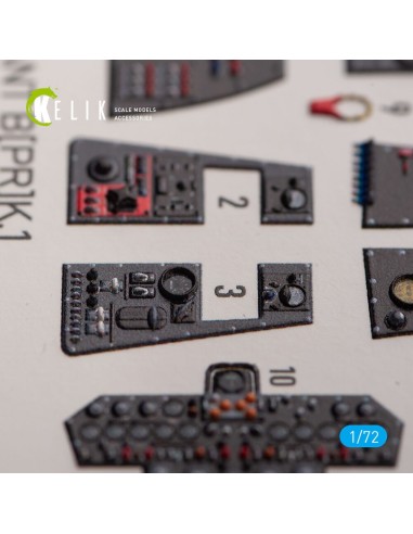 Vickers Valiant B(PR)K.1 front cockpit - interior 3D decals for Airfix kit 