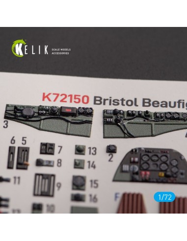 Bristol Beauhfighter TF.X - interior 3D decals for Airfix kit 