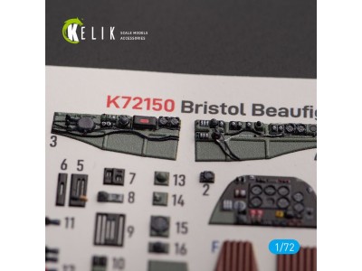 Bristol Beauhfighter TF.X - interior 3D decals for Airfix kit 
