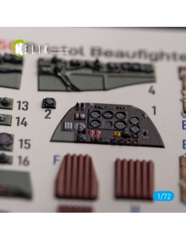 Bristol Beauhfighter TF.X - interior 3D decals for Airfix kit 