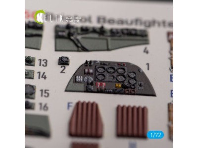 Bristol Beauhfighter TF.X - interior 3D decals for Airfix kit 