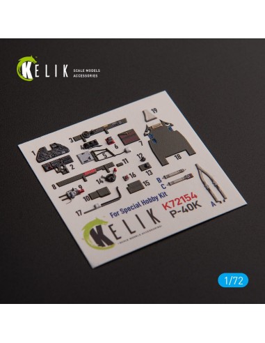 P-40K - interior 3D decals for Special Hobby kit 