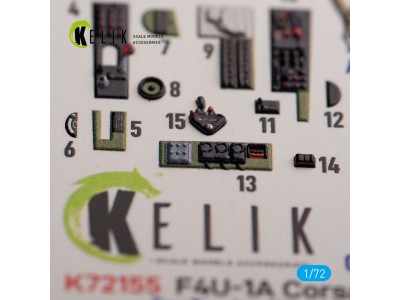 F4U-1A Corsair - interior 3D decals for Tamiya kit 