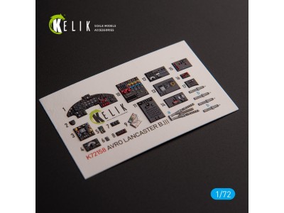 AVRO LANCASTER B.III - interior 3D decals for Airfix kit 
