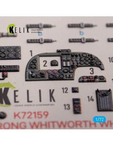 ARMSTRONG WHITWORTH WHITLEY MK.V - interior 3D decals for Airfix kit 