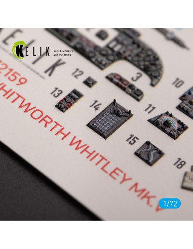 ARMSTRONG WHITWORTH WHITLEY MK.V - interior 3D decals for Airfix kit 