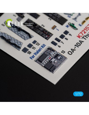 OA-10A Thunderbolt - interior 3D decals for Italeri kit 