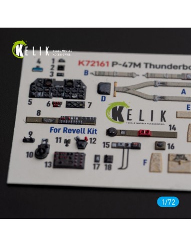 P-47M Thunderbolt- interior 3D decals for Revell kit 