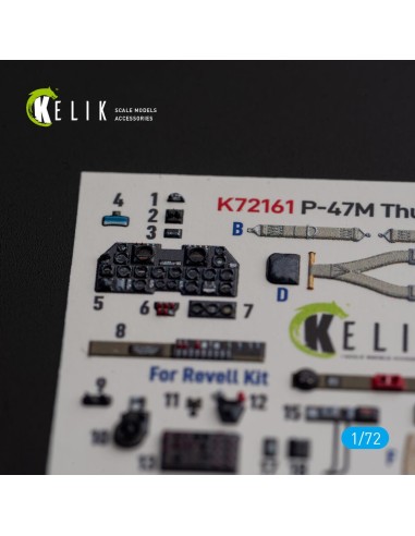 P-47M Thunderbolt- interior 3D decals for Revell kit 