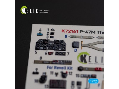 P-47M Thunderbolt- interior 3D decals for Revell kit 