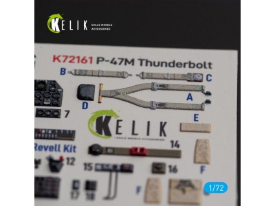 P-47M Thunderbolt- interior 3D decals for Revell kit 