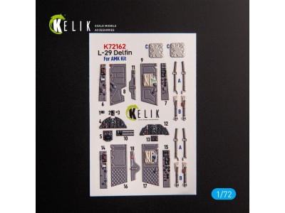 L-29 Delfin - interior 3D decals for AMK kit 