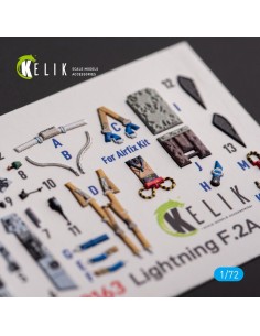 F.2A Lighting - interior 3D decals for Airfix kit  2