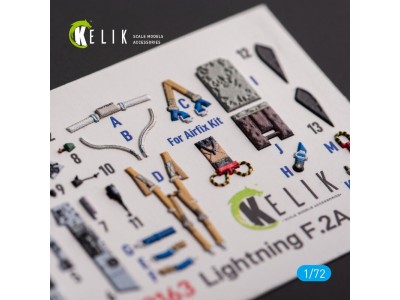 F.2A Lighting - interior 3D decals for Airfix kit 