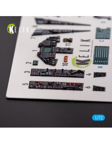 F-117A NIGHTHAWK - interior 3D decals for Hasegawa kit 