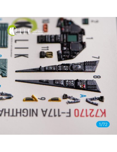 F-117A NIGHTHAWK - interior 3D decals for Hasegawa kit 