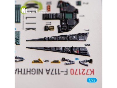 F-117A NIGHTHAWK - interior 3D decals for Hasegawa kit 