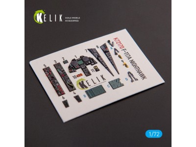 F-117A NIGHTHAWK - interior 3D decals for Hasegawa kit 