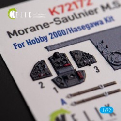 Morane-Saulnier M.S.406 - interior 3D decals for Hobby 2000/Hasegawa kit 