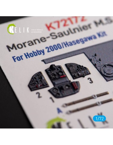 Morane-Saulnier M.S.406 - interior 3D decals for Hobby 2000/Hasegawa kit 