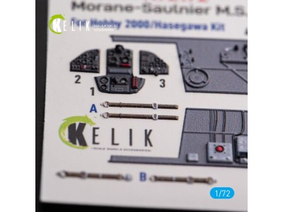 Morane-Saulnier M.S.406 - interior 3D decals for Hobby 2000/Hasegawa kit 