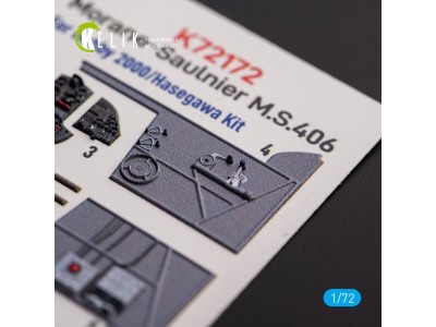 Morane-Saulnier M.S.406 - interior 3D decals for Hobby 2000/Hasegawa kit 