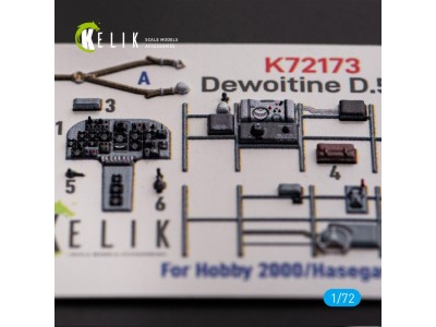 Dewoitine D.520 - interior 3D decals for Hobby 2000/Hasegawa kit 