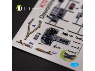 Dewoitine D.520 - interior 3D decals for Hobby 2000/Hasegawa kit 