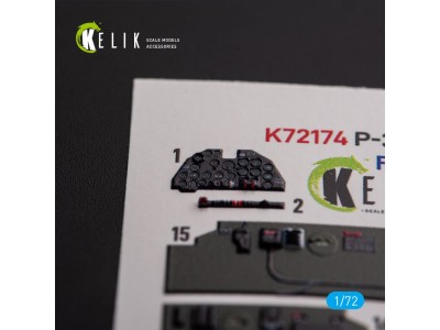?-38J Lightning - interior 3D decals for Italeri/Academy kit 