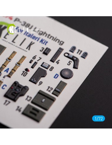 ?-38J Lightning - interior 3D decals for Italeri/Academy kit 
