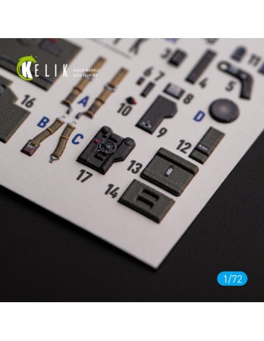 ?-38J Lightning - interior 3D decals for Italeri/Academy kit 