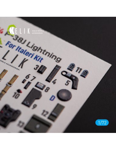 ?-38J Lightning - interior 3D decals for Italeri/Academy kit 