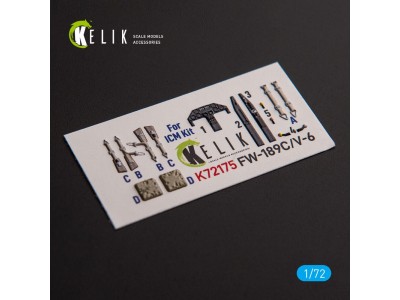 FW-189C/V-6 - interior 3D decals for ICM kit 