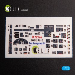 Ju88 G-6 - interior 3D decals for Hasegawa kit 