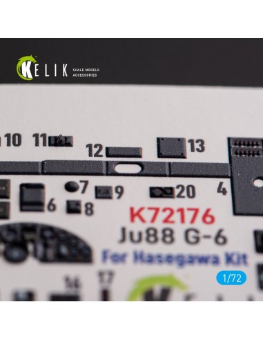 Ju88 G-6 - interior 3D decals for Hasegawa kit 