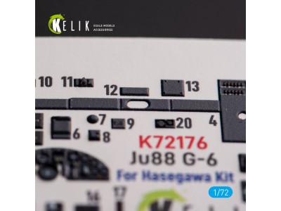 Ju88 G-6 - interior 3D decals for Hasegawa kit 