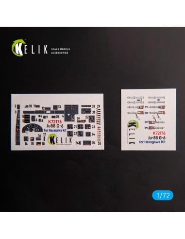 Ju88 G-6 - interior 3D decals for Hasegawa kit 
