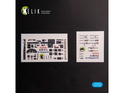 Ju88 G-6 - interior 3D decals for Hasegawa kit 