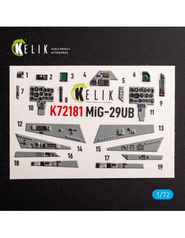 MiG-29UB - interior 3D decals for IBG models kit 